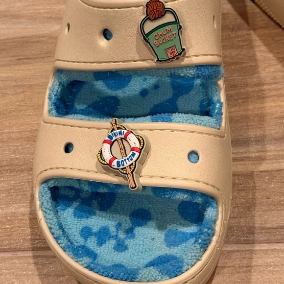 CROCS SpongeBob SquarePants classic cozzzy terry sandals - Goo Lagoon unisex - Picture 2 of 15